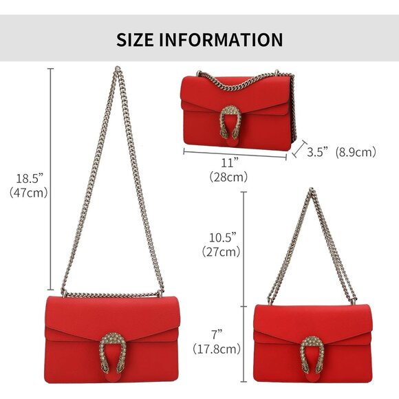 Fashion-Forward Red Leather Bag: Spacious Shoulder Tote for Everyday Use - Picture 3 of 9